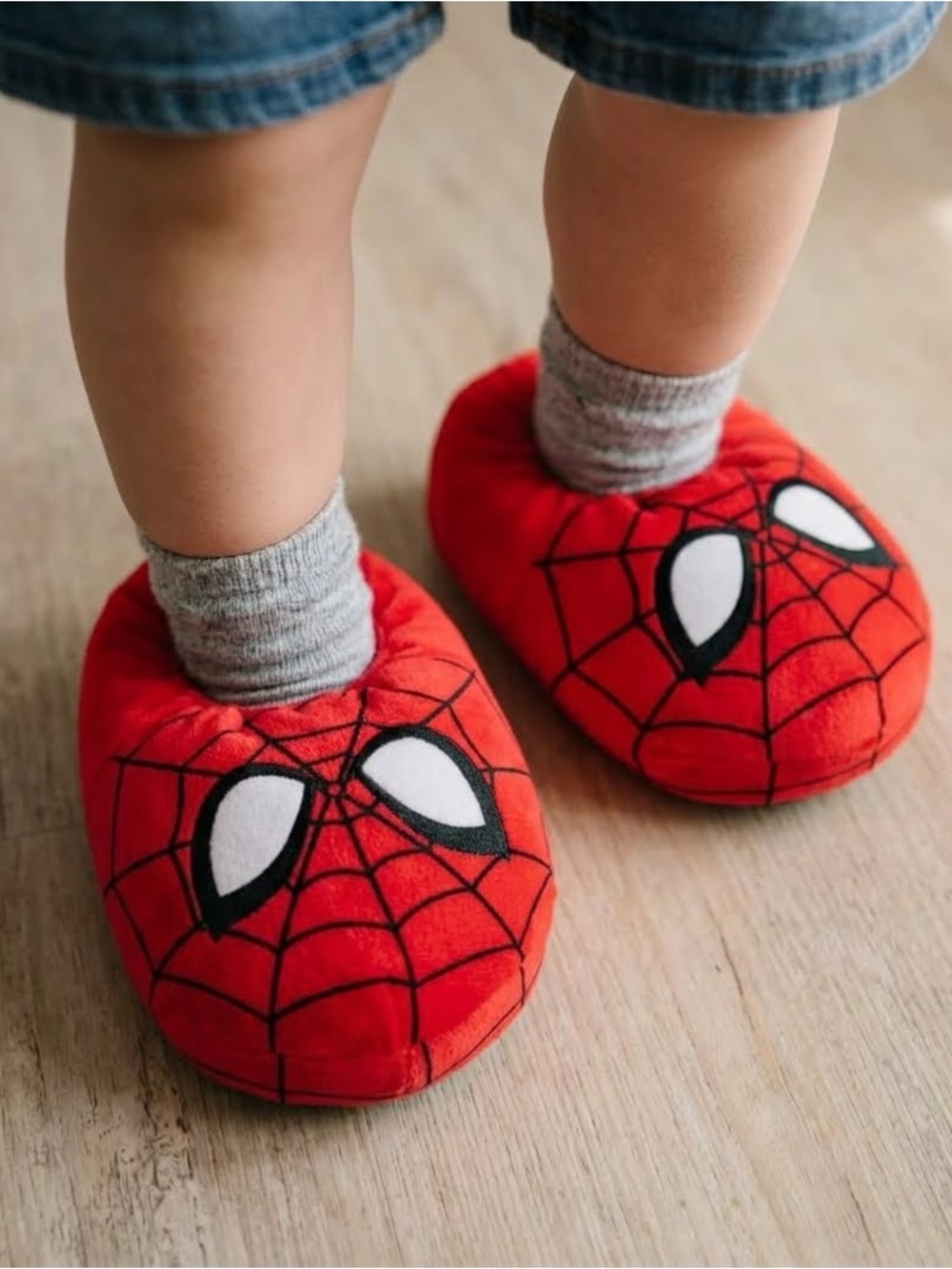 Marvel Spider-Man Mooshy Slippers- Size 5/6